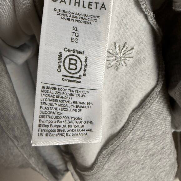 Athleta Apollo Gray Modal Mock Neck Long Sleeve Pullover Sweatshirt Size XL - Picture 10 of 10